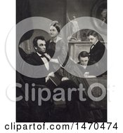 Poster, Art Print Of Abraham Lincoln Mary Todd And Thomas And Robert Todd At Home