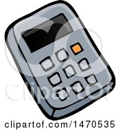 Clipart Of A Calculator Royalty Free Vector Illustration