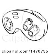 Poster, Art Print Of Lineart Video Game Controller