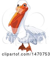 Poster, Art Print Of Cute White Pelican Bird