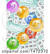 Poster, Art Print Of Jackpot Balls Over Bingo Cards