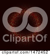 Clipart Of A Halftone Dots Circle Background Royalty Free Vector Illustration