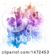 Poster, Art Print Of Colorful Watercolor Splatter On White