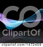Clipart Of A Gradient Wave Background Royalty Free Illustration