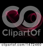Clipart Of A Pink Wave On Black Royalty Free Vector Illustration