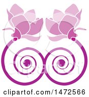 Poster, Art Print Of Doubple Pink Spiral Flower Design