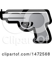 Poster, Art Print Of Silver Pistol Icon