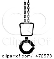 Clipart Of A Hook And Chain Royalty Free Vector Illustration