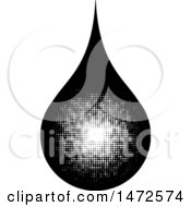 Clipart Of A Halftone Water Drop Royalty Free Vector Illustration by Lal Perera