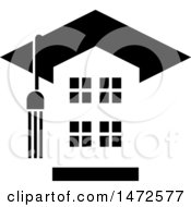 Poster, Art Print Of Building With A Tassel And Graduation Cap Roof