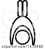 Clipart Of A Black And White Diver Or Bodybuilder Royalty Free Vector Illustration by Lal Perera