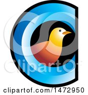 Poster, Art Print Of Bird In An Abstract Letter C Design
