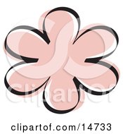 Pink Flower Shape Clipart Illustration