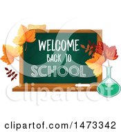Poster, Art Print Of Chalkboard With Welcome Back To School Text