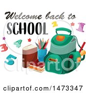 Poster, Art Print Of Backpack With Welcome Back To School Text