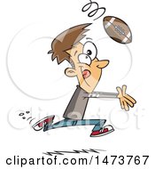 Poster, Art Print Of Cartoon Catching A Football