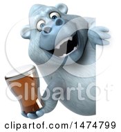 Clipart Of A 3d White Monkey Yeti On A White Background Royalty Free Illustration