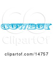 Blue Western Cowboy Restroom Sign