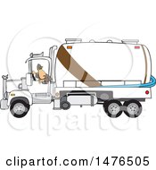 Poster, Art Print Of Man Backing Up A Septic Pumper Truck