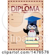Poster, Art Print Of Diploma Design With A Penguin