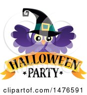 Halloween Party Design With A Witch Owl