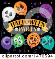 Poster, Art Print Of Halloween Party Design With Balloons