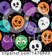 Poster, Art Print Of Seamless Pattern Of Halloween Party Balloons