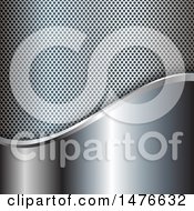 Poster, Art Print Of Metal Background With Perforations And Brushed Textures
