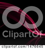 Clipart Of A Flowing Wave Background Royalty Free Illustration