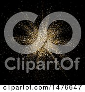 Clipart Of A Gold Confetti Burst Royalty Free Vector Illustration