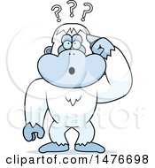 Clipart Of A Confused Yeti Scratching His Head Royalty Free Vector Illustration by Cory Thoman
