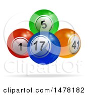 Poster, Art Print Of 3d Colorful Floating Bingo Or Lottery Balls