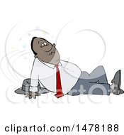 Poster, Art Print Of Black Business Man Slipping