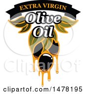 Clipart Of A Design With Olives And Text Royalty Free Vector Illustration