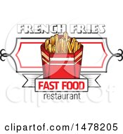Poster, Art Print Of Sketched French Fries And Text Design