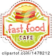 Clipart Of A Sandwich And Text Design Royalty Free Vector Illustration