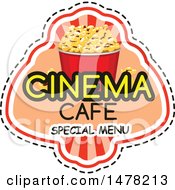 Clipart Of A Popcorn And Text Design Royalty Free Vector Illustration