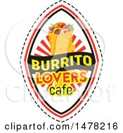 Clipart Of A Burrito And Text Design Royalty Free Vector Illustration
