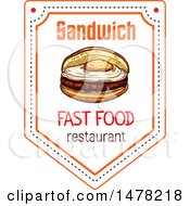 Poster, Art Print Of Breakfast Sandwich And Text Design