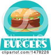 Poster, Art Print Of Burger And Text Design