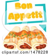 Clipart Of An Enchiliada And Text Design Royalty Free Vector Illustration