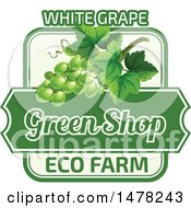Poster, Art Print Of Green Grapes And Text Design