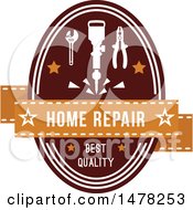 Clipart Of A Home Repair Design Royalty Free Vector Illustration