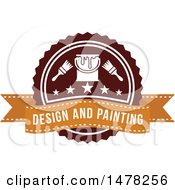 Clipart Of A Painting Design Royalty Free Vector Illustration