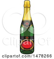 Clipart Of A Liquor Bottle Royalty Free Vector Illustration
