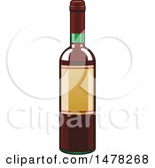Clipart Of A Liquor Bottle Royalty Free Vector Illustration