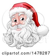 Clipart Of A Happy Santa Claus Face Royalty Free Vector Illustration