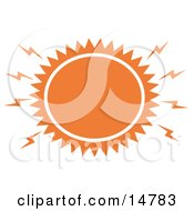 Poster, Art Print Of Blazing Hot Orange Sun