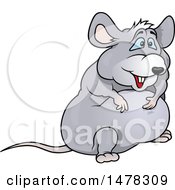 Poster, Art Print Of Very Fat Gray Mouse