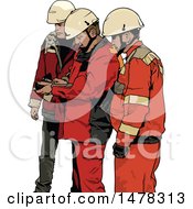 Clipart Of A Team Of Male Workers Royalty Free Vector Illustration
